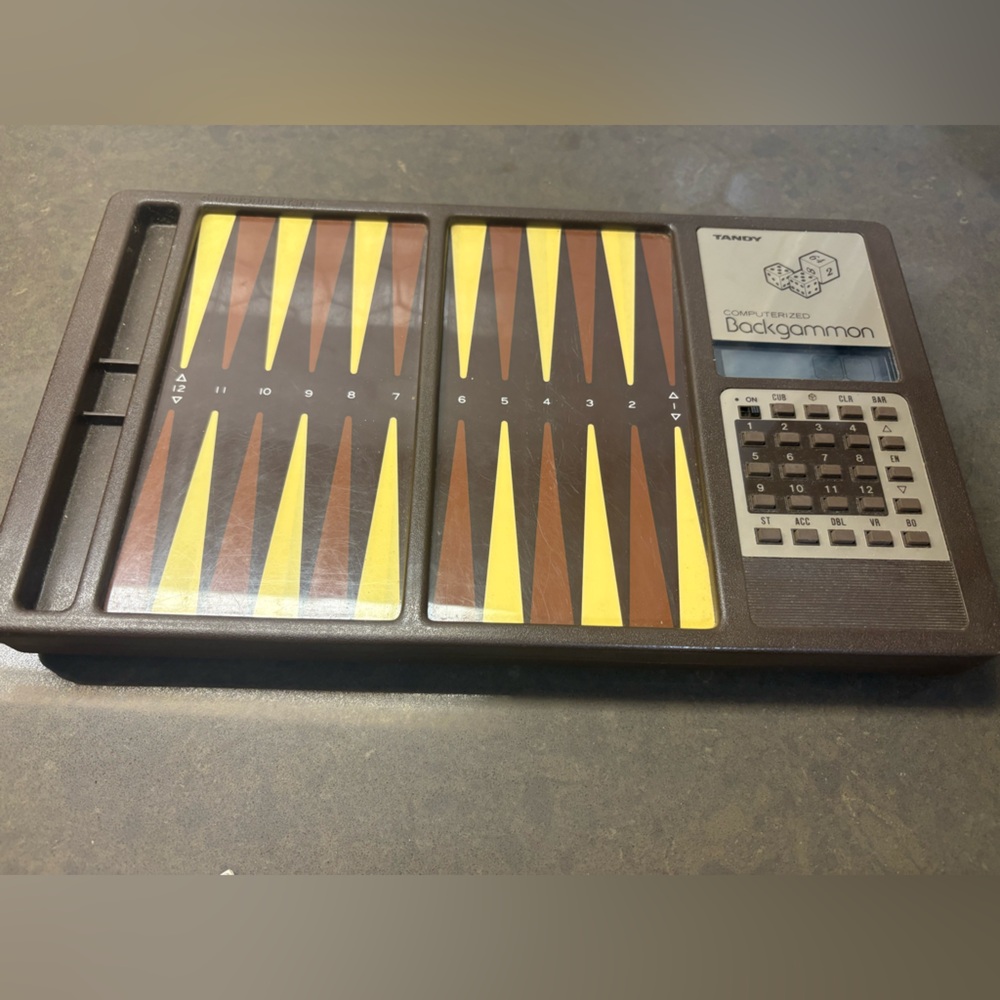 Rare vintage radio shack Tandy electronic full size backgammon gameinstructions